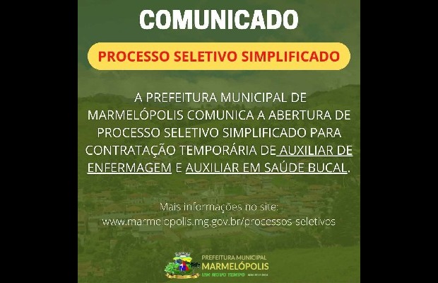 Prefeitura Municipal abre Processo Seletivo